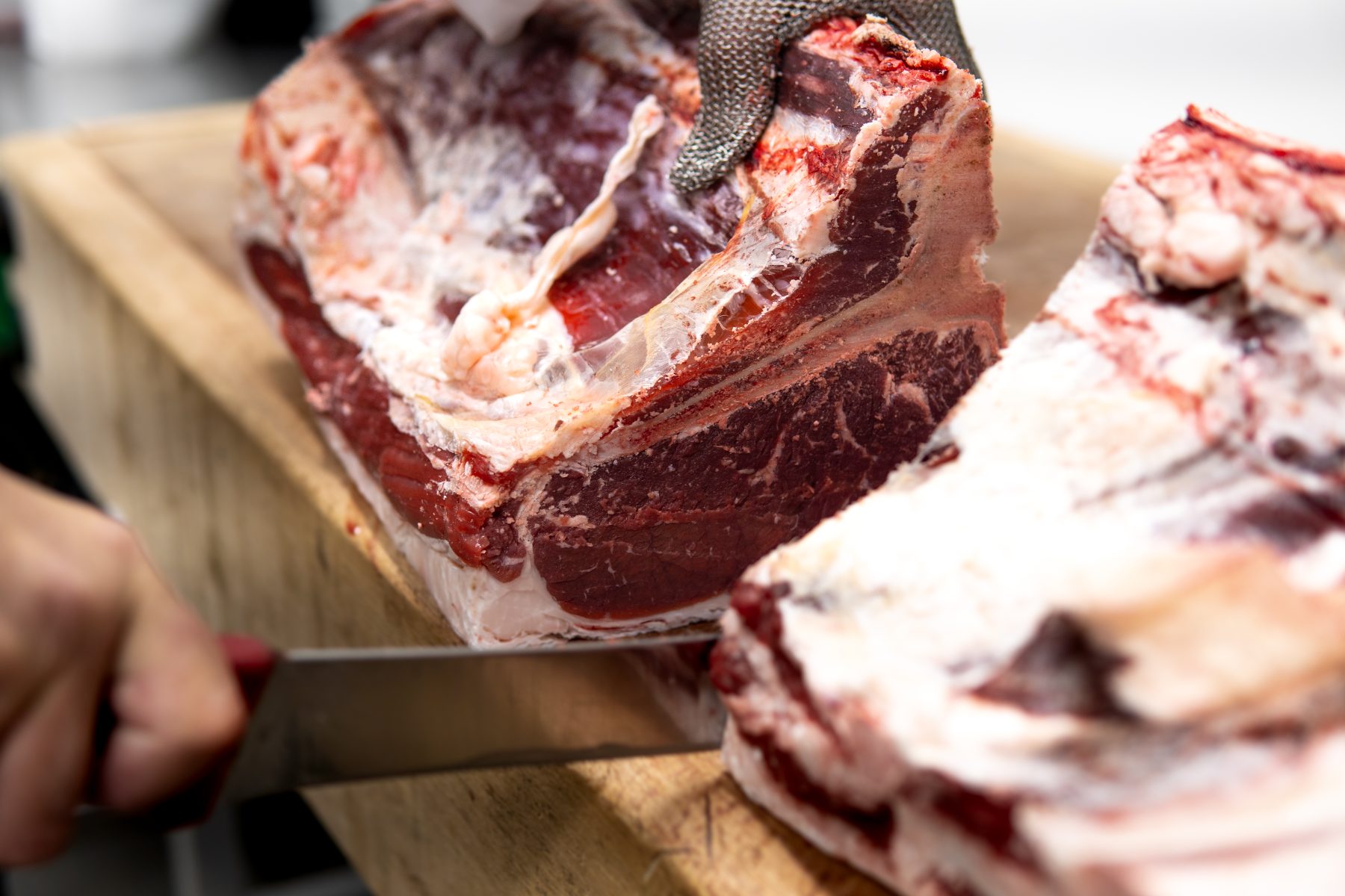 Bone-in sirloin on the block